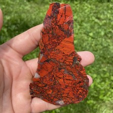 Vibrant Red Tabu Tabu Jasper Rough Slab 98 Grams picture