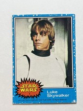 1977 Topps Star Wars #1 Luke Skywalker Blue Series Original Vintage Card G/VG picture