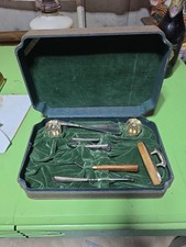 Antique Silver-Plated Grooming Set in Case picture
