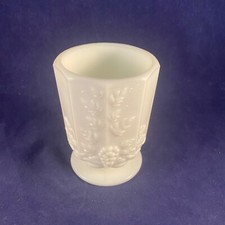 Westmoreland Paneled Grape Leaves Sugar Bowl Milk Glass 3.25