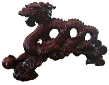 Vintage Chinese Dragon red Cinnabar Statue  picture