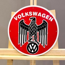 Volkswagen Eagle Emblem – Vintage German Automotive Metal Sign – 30 cm (11.8”) picture