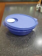 Tupperware Crystalwave Microwave Divided Dish Bowl Blue Excellent Condition  picture