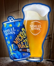 SAMUEL ADAMS WICKED HAZY JUICY IPA GLASS/CAN LED SIGN-LAGER-BEER-SAM-NEW ENGLAND picture