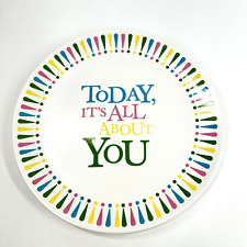 Hallmark HAPPY BIRTHDAY PLATE Today It's All About YOU Ceramic Plate SO CUTE picture