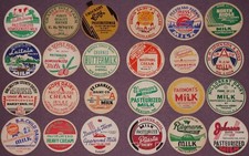 Vintage milk bottle caps LOT OF 24 DIFFERENT originals #30 unused new old stock picture