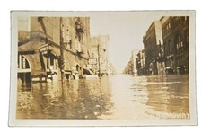 Antique 1937 RPPC Photo Postcard Lot 2 Paducah Kentucky Flood International Shoe picture