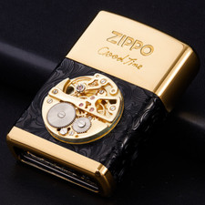 Zippo Good Time Lighter Engraved Copper Windproof Collectible Gift - 2 Colors picture