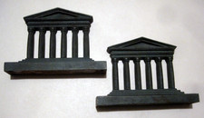 Bradley & Hubbard (2) Bookends Ancient Greek Temples Bronze 1920s Deco Antique picture