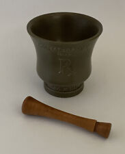 VTG Ceramic Mortar SCHERING COSMAS & DAMIAN  350 Ad Pharmacy RX with Wood Pestle picture