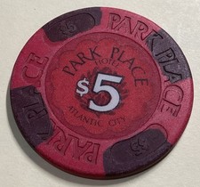 Park Place- Atlantic City $5 Casino Chip- Vintage picture