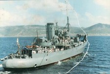 SA SS SOMERSET in False Bay on Decommissioning POSTCARD - VERY GOOD - UNUSED picture