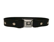 Harley Davidson Rubber Belt Metal Buckle Size 28-30 Unisex Black EUC picture