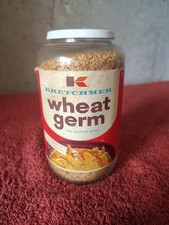 Vintage Kretschmer Wheat Germ Glass Jar 12 oz Carrollton MI Pre 1974 NTBC picture