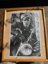 Large Marlon Brando The Wild One 1953 Large 24x16 Motorcycle Photo Framed picture