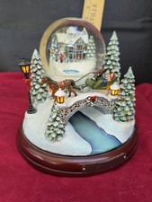 Bradford Thomas Kinkade Jingle Bells Illuminated Musical Christmas Snowglobe picture