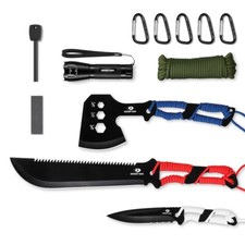 Mossy Oak Hatchet and Machete Knife Set with Sheath Stainless Steel Durable USA picture