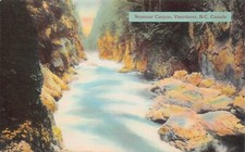 Vancouver BC Canada Seymour Canyon Boat Rafting Hiking Trails Vtg Postcard Y7 picture