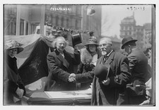 Photo:Ignacy Jan Paderewski Shaking Hands Outdoor Table Photograph picture