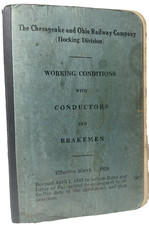 1929 C&O Railway Hocking Div Working Condition Conductors Brakeman book picture