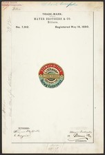 Photo:Mayer Brothers & Co Litthauer Bitters Trade Mark 1880s label patent picture