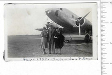 Vintage Photo scrapbook collectible image passenger airplane travel flight 1939 picture