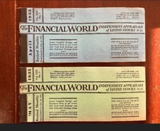 Two 1935 The Financial World Independent Appraisals of Listed Stocks  NYSE S&P picture