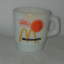 McDonalds Good Morning Sunshine Fire-King coffee mug milk glass Anchor Hocking picture