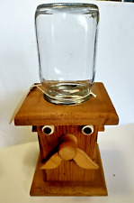Vintage Hand Made Wooden Nut/Candy Dispenser with Jar picture