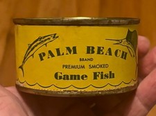 Vintage 1950s Riviera Beach Florida Smoked Sailfish Can Cap-N-Ted picture