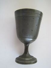 Christening Chalice or Pewter Unmarked Little Goblet 3