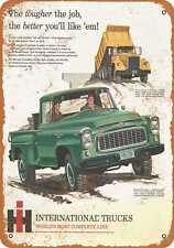 Metal Sign - 1959 International Trucks Pickup and Dump Truck -- Vintage Look picture
