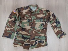 USGI Army M81 Woodland Camo BDU Jacket Medium Long 18th Airborne Corps Patched picture