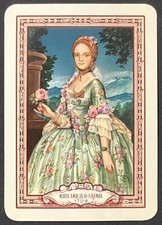 Maria Amalia Sajonia Vintage Single Swap Playing Card Ace Spades picture