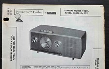 ADMIRAL MODELS Y3051, Y3053, Y3058 (CH. 5T5) CLOCK RADIO PHOTOFACT picture