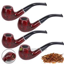 4Pcs Solid Wood Wooden Smoking Pipes Tobacco Cigarettes Cigar Pipes Gift Durable picture