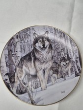 Hamilton Collection A Second Glance Al Agnew Year of the Wolf Porcelain Plate picture