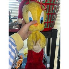 Vintage 1991 Warner Bros Looney Tunes Tweety Bird Plus Christmas Stocking picture