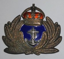 CANADA WW2  BIRKS STERLING ROYAL CANADIAN NAVY OFFICER LARGE SWEETHEART PIN picture