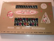 Vtg 100 Piece Christmas Light Set  New Old Stock Multicolor Miniature picture