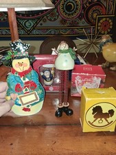 Vintage CHRISTMAS ornaments (4) candle bowl,UNIVERSITY of MICHIGAN, HALLMARK picture