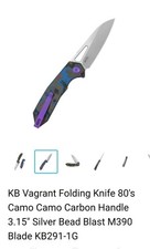KB KNIVES KB291 1G JUST RELEASED BRAND NEW IN FACTORY SCRINK RAP.  MSRP $240.00 picture