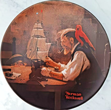 NEW  Knowles Collector Plates Norman Rockwell The Ship Builder 8 1/2
