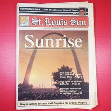 St Louis Sun Newspaper SUNRISE 25 Sept 1989 Full Debut First Issue vo1.1 no.1 mb picture