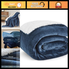 Bedsure GentleSoft Sherpa Fleece Throw Blanket for Couch, Non-Heated, Thick and picture