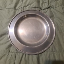 Old Newbury Pewter Plate Charger Unisex 11 Inch Silver Gray Vintage picture