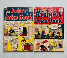 Vintage Archie's Joke Book Magazine Lot #28 & #31 (1957) Silver Age Reader Group picture