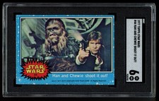 1977 Topps Star Wars #44 - Han and Chewie shoot it out - SGC 6 picture