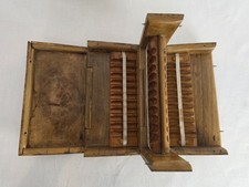 RARE 19th CENTURY VICTORIAN MECHANICAL EXPANDING THUJA BURL CIGAR HUMIDOR BOX picture