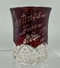 1909 ST PAUL MINNESOTA Souvenir Ruby Flash 3.75